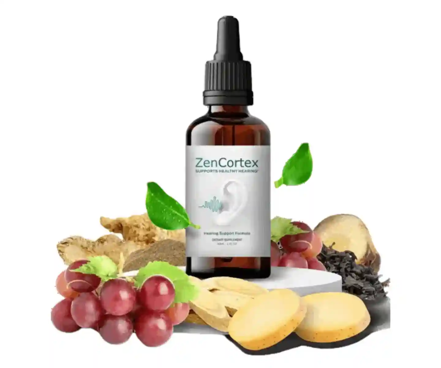 ZenCortex natural hearing support supplement bottle and packaging
